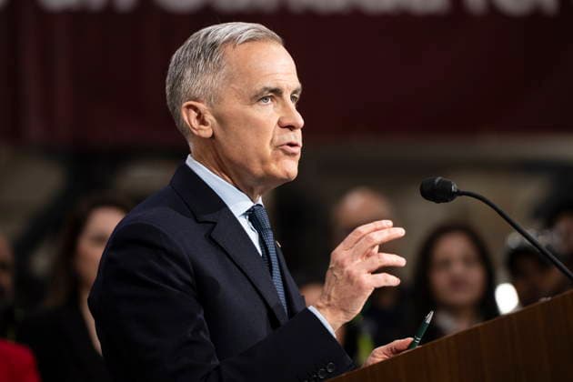 February 5, 2026, Woodbridge, Ontario, CANADA: Prime Minister Mark Carney makes an announcement while visiting an auto-parts plant in Woodbridge, Ont., February 5, 2026. Woodbridge CANADA  - ZUMAc35_ 20260205_zaf_c35_084 Copyright: xEduardoxLimax