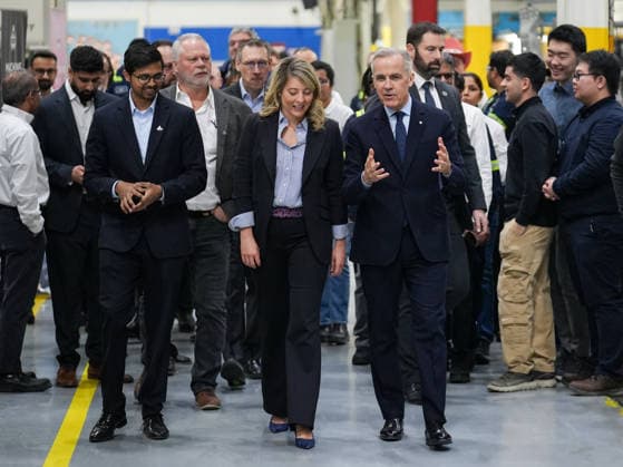 Prime Minister of Canada Mark Carney VAUGHAN, CANADA - FEBRUARY 5 : Canadian Prime Minister Mark Carney (C-R) and Canada s Minister of Industry Melanie Joly (C-L) arrive to attend a press conference on Canada’s auto manufacturing sector at Martinrea auto parts manufacturing facility in Vaughan, Ontario, Canada on February 5, 2026. Mert Alper Dervis Anadolu Vaughan Canada. Editorial use only. Please get in touch for any other usage.  Copyright: x2026xAnadoluxMertxAlperxDervisx