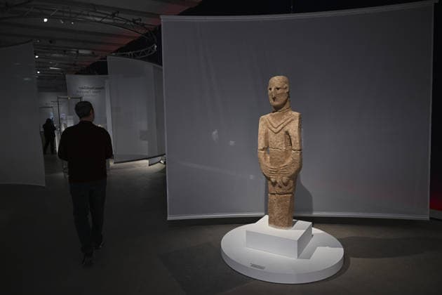 Gobeklitepe exhibition to open in Germany BERLIN, GERMANY - FEBRUARY 5: Gobeklitepe, known as the world’s oldest settlement and listed as a UNESCO World Heritage site, and the surrounding Tas Tepeler region are to be introduced with 93 selected artifacts in an exhibition in Germany, presenting the artistic expressions of early settled communities from birth and daily life to death across eight thematic sections, ahead of its opening in Berlin, Germany, on February 5, 2026. Halil Sagirkaya Anadolu Berlin Germany. Editorial use only. Please get in touch for any other usage.  Copyright: x2026xAnadoluxHalilxSagirkayax