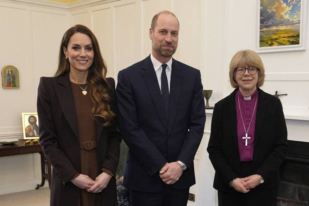 The Prince and Princess of Wales attend an audience with the Archbishop of Canterbury The Prince and Princess of Wales attend an audience with the Archbishop of Canterbury, Dame Sarah Mullally, in the Archbishop s study at Lambeth Palace, London, UK, on the 5th February 2026. Picture by Aaron Chown WPA-Pool London Lambeth Palace London United Kingdom  WHA-0807