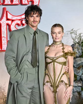 Celebrities attend the UK premiere of Wuthering Heights at Odeon Luxe Leicester Square, London Featuring: Jacob Elordi, Margot Robbie Where: London, United Kingdom When: 05 Feb 2026 Credit: Cover Images EDITORIAL USE ONLY. NOT FOR USE BY NEWSPAPERS BASED IN THE UK. Copyright: xx coverimg55441089