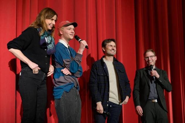 Essen Film Ach, diese Lücke at the Lichtburg FOR EDITORIAL PURPOSES ONLY EDITORIAL USE ONLY p Janine Jackowski producer , Bruno Alexander lead actor , Simon Verhoeven director and Oliver Flothkötter Lichtburg, v l n r before the screening of the film Ach, diese Lücke on Thursday, February 5, 2026, at the Lichtburg in Essen Copyright UwexErnst Copyright: UwexErnst doc84g5t0wr65k1ccts11vor ,EDITORIAL USE ONLY Copyright: UwexErnst
