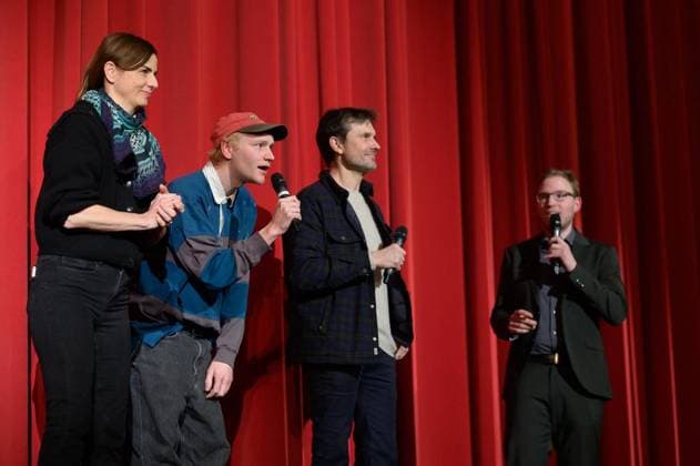 Essen Film Ach, diese Lücke at the Lichtburg FOR EDITORIAL PURPOSES ONLY EDITORIAL USE ONLY p Janine Jackowski producer , Bruno Alexander lead actor , Simon Verhoeven director and Oliver Flothkötter Lichtburg, v l n r before the screening of the film Ach, diese Lücke on Thursday, February 5, 2026, at the Lichtburg in Essen Copyright UwexErnst Copyright: UwexErnst doc84g5t11atav1ctxy1vor ,EDITORIAL USE ONLY Copyright: UwexErnst