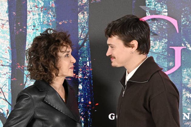 Photocall of the film La Gioia February 5, 2026, Rome. Presentation of the film La Gioia. Pictured: Valeria Golino, Saul Nanni, Credit:Maria Laura Antonelli Avalon Italy., Rome  Copyright: xMariaxLauraxAntonellix xAvalonx 1072312906