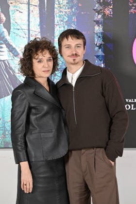 Photocall of the film La Gioia February 5, 2026, Rome. Presentation of the film La Gioia. Pictured: Valeria Golino, Saul Nanni, Credit:Maria Laura Antonelli Avalon Italy., Rome  Copyright: xMariaxLauraxAntonellix xAvalonx 1072312963