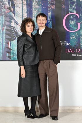 Photocall of the film La Gioia February 5, 2026, Rome. Presentation of the film La Gioia. Pictured: Valeria Golino, Saul Nanni, Credit:Maria Laura Antonelli Avalon Italy., Rome  Copyright: xMariaxLauraxAntonellix xAvalonx 1072313008