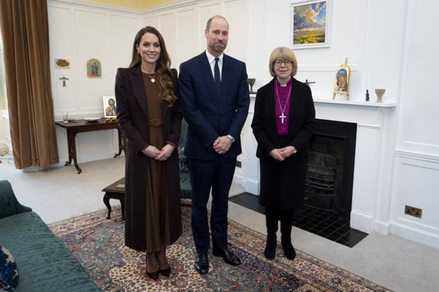 . 05 02 2026. London, United Kingdom. Prince William and Kate Middleton, the Prince and Princess of Wales , during an audience with the Archbishop of Canterbury, Dame Sarah Mullally , at Lambeth Palace in London.  xPoolx xi-Imagesx IIM-26553-0011
