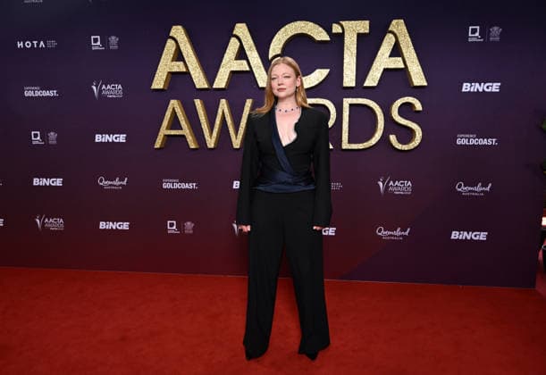 AACTA AWARDS 2026, Sarah Snook is seen posing for a photo on the red carpet at the 2024 AACTA Awards at HOTA in Surfers Paradise, Queensland, Friday, February 6, 2026. ( NO ARCHIVING BRISBANE QUEENSLAND AUSTRALIA  Copyright: xDARRENxENGLANDx 20260206112995563602