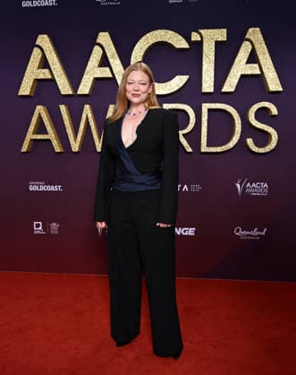 AACTA AWARDS 2026, Sarah Snook is seen posing for a photo on the red carpet at the 2024 AACTA Awards at HOTA in Surfers Paradise, Queensland, Friday, February 6, 2026. ( NO ARCHIVING BRISBANE QUEENSLAND AUSTRALIA  Copyright: xDARRENxENGLANDx 20260206196485069694
