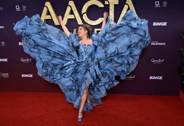 AACTA AWARDS 2026, Esme James is seen posing for a photo on the red carpet at the 2024 AACTA Awards at HOTA in Surfers Paradise, Queensland, Friday, February 6, 2026. ( NO ARCHIVING BRISBANE QUEENSLAND AUSTRALIA  Copyright: xDARRENxENGLANDx 20260206156919634816
