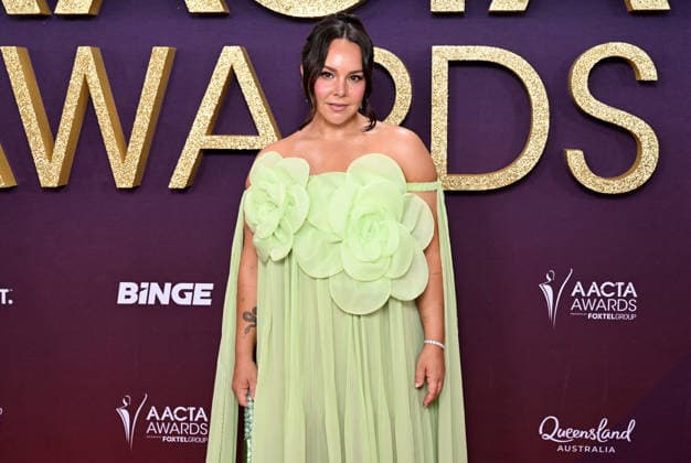 AACTA AWARDS 2026, Dena Amy is seen posing for a photo on the red carpet at the 2024 AACTA Awards at HOTA in Surfers Paradise, Queensland, Friday, February 6, 2026. ( NO ARCHIVING BRISBANE QUEENSLAND AUSTRALIA  Copyright: xDARRENxENGLANDx 20260206111871930028
