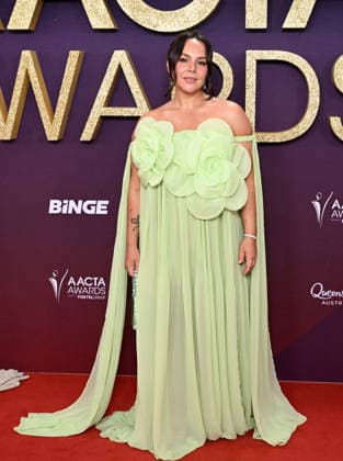 AACTA AWARDS 2026, Dena Amy is seen posing for a photo on the red carpet at the 2024 AACTA Awards at HOTA in Surfers Paradise, Queensland, Friday, February 6, 2026. ( NO ARCHIVING BRISBANE QUEENSLAND AUSTRALIA  Copyright: xDARRENxENGLANDx 20260206142464965258