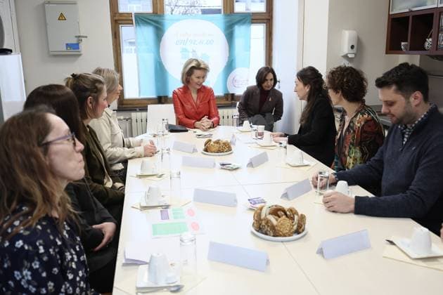 Queen Mathilde of Belgium pictured during a royal visit to the Sexual Violence Care Centre (CPVS) in Lodelinsart, on Friday 06 February 2026. The Queen will tour the centre s facilities and meet frontline workers involved in supporting victims, including psychologists, nurses, social workers, doctors and specialist police inspectors. She will listen to their accounts and learn about their specific approaches.  POOLxBRUNOxFAHY 161445705
