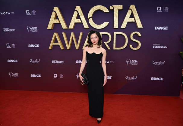 AACTA AWARDS 2026, Gemma Chua-Tran is seen posing for a photo on the red carpet at the 2024 AACTA Awards at HOTA in Surfers Paradise, Queensland, Friday, February 6, 2026. ( NO ARCHIVING BRISBANE QUEENSLAND AUSTRALIA  Copyright: xDARRENxENGLANDx 20260206121002633030