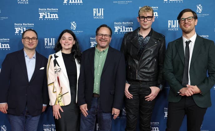 41st Annual Santa Barbara International Film Festival: Maltin Modern Master Award Honoring Adam Sandler 5 February 2026 . Santa Barbara, California - Madeleine Schumacher, Paul Bales, Brendan Petrizzo, Anthony Frith attend 41st Annual Santa Barbara International Film Festival: Maltin Modern Master Award Honoring Adam Sandler held at rlington Theatre in Santa Barbara., Credit:Sadou Faye Avalon United States, CA, Santa Barbara, Arlington Theatre  Copyright: xSadouxFayex xAvalonx 1072497373