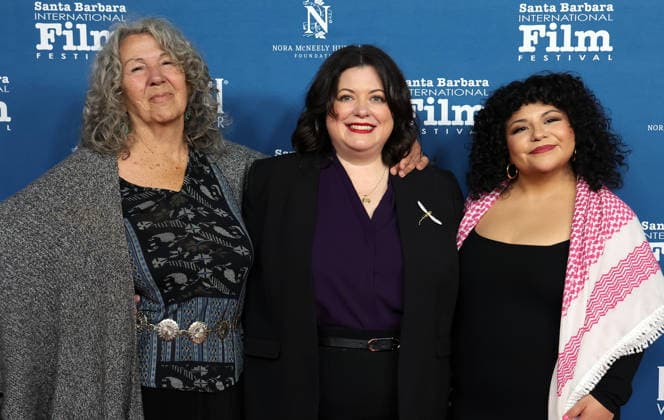 41st Annual Santa Barbara International Film Festival: Maltin Modern Master Award Honoring Adam Sandler 5 February 2026 . Santa Barbara, California - Diane Wilson, Katie Camosy, Jenny Espinoattend 41st Annual Santa Barbara International Film Festival: Maltin Modern Master Award Honoring Adam Sandler held at rlington Theatre in Santa Barbara., Credit:Sadou Faye Avalon United States, CA, Santa Barbara, Arlington Theatre  Copyright: xSadouxFayex xAvalonx 1072497431