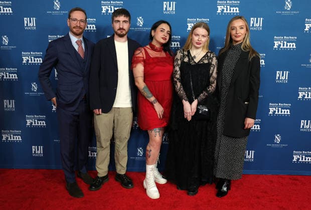41st Annual Santa Barbara International Film Festival: Maltin Modern Master Award Honoring Adam Sandler 5 February 2026 . Santa Barbara, California - Yegor Troyanovsky, Oleksandra Lysytska, Olha Bregman, Iuliia Sidorova, Ethan Bregman attend 41st Annual Santa Barbara International Film Festival: Maltin Modern Master Award Honoring Adam Sandler held at rlington Theatre in Santa Barbara., Credit:Sadou Faye Avalon United States, CA, Santa Barbara, Arlington Theatre  Copyright: xSadouxFayex xAvalonx 1072497514
