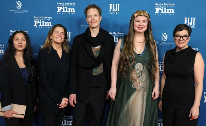 41st Annual Santa Barbara International Film Festival: Maltin Modern Master Award Honoring Adam Sandler 5 February 2026 . Santa Barbara, California Christie Herring, Christy McGill, Lara St. John, Patrick Hamm, Sanjana Bhambhani attend 41st Annual Santa Barbara International Film Festival: Maltin Modern Master Award Honoring Adam Sandler held at rlington Theatre in Santa Barbara., Credit:Sadou Faye Avalon United States, CA, Santa Barbara, Arlington Theatre  Copyright: xSadouxFayex xAvalonx 1072497627