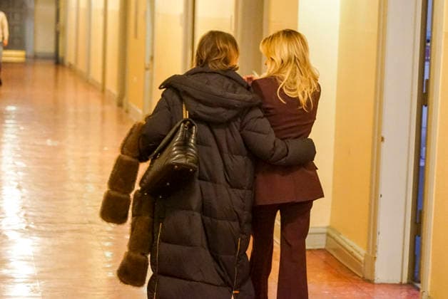 Sylvie Francoise Meis as a witness with her lawyer in the Hamburg Criminal Court Sievekingsplatz on 06 02 2026 Trial against the defendant M accused of joint residential burglary for having stolen handbags and jewelry worth over 500,000 euros Hamburg Germany