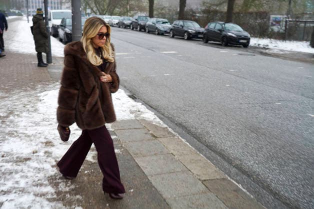 Sylvie Francoise Meis as a witness after her testimony on the way to the cab Hamburg District Court Criminal Justice Building Sievekingsplatz on 06 02 2026 Trial against the defendant M accused of joint residential burglary for having stolen handbags and jewelry worth over 500,000 euros Hamburg Germany