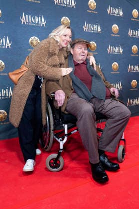 Ottfried Fischer with his wife Simone Brandlmeier at the premiere of the Cirque du Soleil Alegria show at the Theresienwiese in Munich, 05 02 2026 Foto:xN.xKolinzx xFuturexImagex alegria_6216