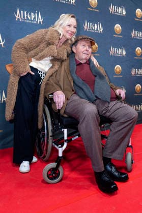 Ottfried Fischer with his wife Simone Brandlmeier at the premiere of the Cirque du Soleil Alegria show at the Theresienwiese in Munich, 05 02 2026 Foto:xN.xKolinzx xFuturexImagex alegria_6218