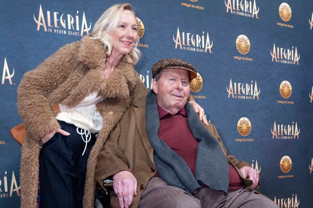 Ottfried Fischer with his wife Simone Brandlmeier at the premiere of the Cirque du Soleil Alegria show at the Theresienwiese in Munich, 05 02 2026 Foto:xN.xKolinzx xFuturexImagex alegria_6219
