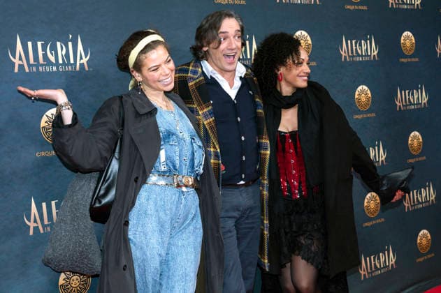 Solana Delta Kokol, Branko Buchberger and Dionne Wudu at the premiere of the Cirque du Soleil Alegria show at the Theresienwiese in Munich, 05 02 2026 Foto:xN.xKolinzx xFuturexImagex alegria_6220