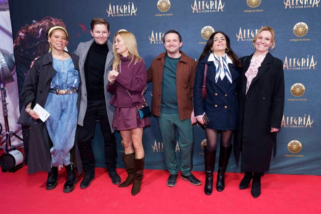 Tanja Lanäus, Thimo Meitner, Isabell Stern and guests at the premiere of the Cirque du Soleil Alegria show at the Theresienwiese in Munich, 05 02 2026 Foto:xN.xKolinzx xFuturexImagex alegria_6238