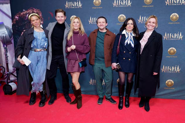Tanja Lanäus, Thimo Meitner, Isabell Stern and guests at the premiere of the Cirque du Soleil Alegria show at the Theresienwiese in Munich, 05 02 2026 Foto:xN.xKolinzx xFuturexImagex alegria_6239
