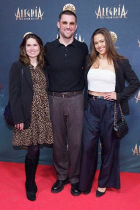 Zoe Moore, Ferdinand Seebacher and Katharina Scheuba at the premiere of the Cirque du Soleil Alegria show at the Theresienwiese in Munich, 05 02 2026 Foto:xN.xKolinzx xFuturexImagex alegria_6295