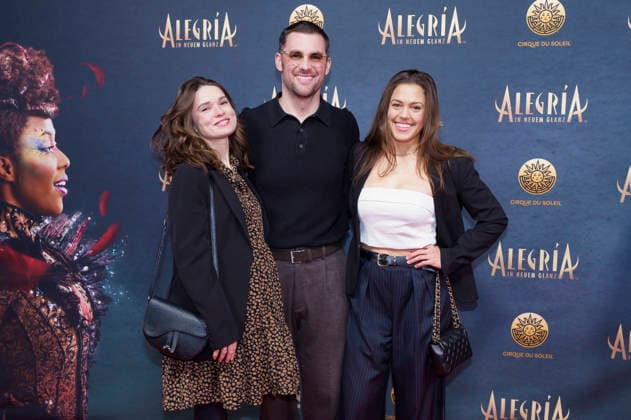 Zoe Moore, Ferdinand Seebacher and Katharina Scheuba at the premiere of the Cirque du Soleil Alegria show at the Theresienwiese in Munich, 05 02 2026 Foto:xN.xKolinzx xFuturexImagex alegria_6297