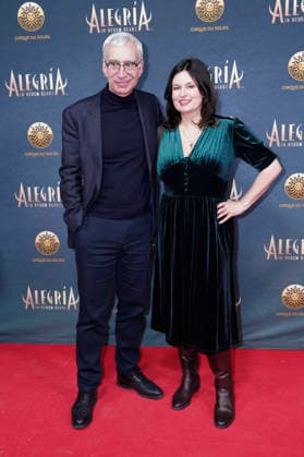 Reinhard Scolik and Angela Ascher at the premiere of the Cirque du Soleil Alegria show at the Theresienwiese in Munich, 05 02 2026 Foto:xN.xKolinzx xFuturexImagex alegria_6323