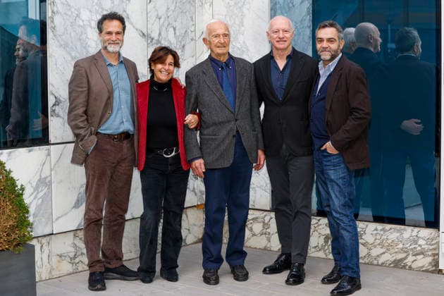 February 6, 2026, Rome, Rome, Italy: Photocall of the film The Marciatore, in the photo Abdon Pamich with Fausto Sciarappa, Alessandro Casale, Massimo Martino and annouk Andaloro . rome, Italy 06 Feb 2026 Rome Italy  - ZUMAa289 20260206_zia_a289_045 Copyright: xCristianoxMinichiellox