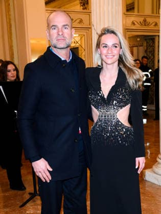 Milan, Milan Cortina 2026 Olympic Games, Welcome cocktail for guests at the Opening Ceremony at the Teatro alla Scala. Pictured: Irene Schouten, Erben Wennemars  Copyright: xAlbertoxTerenghix xipa-agency.netx xComi Terenghix IPA_Agency_IPA71034965