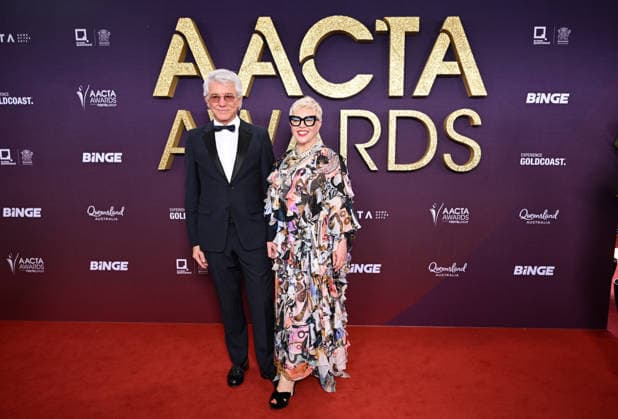AACTA AWARDS 2026, Baz Luhrmann (left) and Catherine Martin (right) are seen posing for a photo on the red carpet at the 2024 AACTA Awards at HOTA in Surfers Paradise, Queensland, Friday, February 6, 2026. ( NO ARCHIVING BRISBANE QUEENSLAND AUSTRALIA Copyright: xDARRENxENGLANDx 20260207138083657910