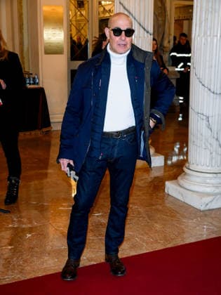 Milan, Milan Cortina 2026 Olympic Games, Welcome cocktail for guests at the Opening Ceremony at Teatro alla Scala. Pictured: Stanley Tucci.  Copyright: xAlbertoxTerenghix xipa-agency.netx xComi Terenghix IPA_Agency_IPA71036441