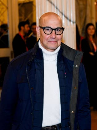 Milan, Milan Cortina 2026 Olympic Games, Welcome cocktail for guests at the Opening Ceremony at Teatro alla Scala. Pictured: Stanley Tucci.  Copyright: xAlbertoxTerenghix xipa-agency.netx xComi Terenghix IPA_Agency_IPA71036447