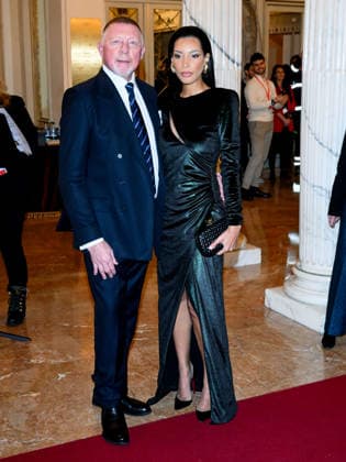 Milan, Milan Cortina 2026 Olympic Games, Welcome cocktail for guests at the Opening Ceremony at the Teatro alla Scala. Pictured: Boris Becker, Lilian de Carvalho Monteiro  Copyright: xAlbertoxTerenghix xipa-agency.netx xComi Terenghix IPA_Agency_IPA71036476