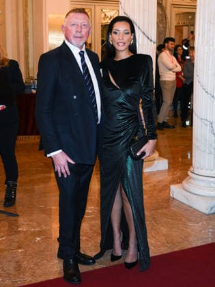 Milan, Milan Cortina 2026 Olympic Games, Welcome cocktail for guests at the Opening Ceremony at the Teatro alla Scala. Pictured: Boris Becker, Lilian de Carvalho Monteiro  Copyright: xAlbertoxTerenghix xipa-agency.netx xComi Terenghix IPA_Agency_IPA71036482