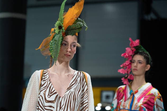 Modad catwalk during Madrid Fashion Week in Madrid - 06 Feb 2026 A model walks the runway in a design by designer DIDESANT at the Modad catwalk during Madrid Fashion Week at Ifema. Madrid Spain Copyright: xAtilanoxGarciax xSOPAxImagesx photos04298