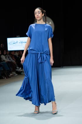 Modad catwalk during Madrid Fashion Week in Madrid - 06 Feb 2026 A model walks the runway in a design by designer ÁNGEL IGLESIAS at the Modad catwalk during Madrid Fashion Week at Ifema. Madrid Spain Copyright: xAtilanoxGarciax xSOPAxImagesx photos04308