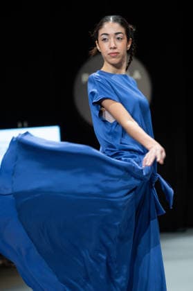 Modad catwalk during Madrid Fashion Week in Madrid - 06 Feb 2026 A model walks the runway in a design by designer ÁNGEL IGLESIAS at the Modad catwalk during Madrid Fashion Week at Ifema. Madrid Spain Copyright: xAtilanoxGarciax xSOPAxImagesx photos04309