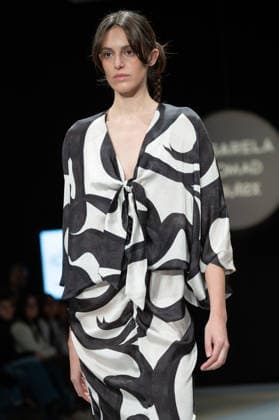Modad catwalk during Madrid Fashion Week in Madrid - 06 Feb 2026 A model walks the runway in a design by designer ÁNGEL IGLESIAS at the Modad catwalk during Madrid Fashion Week at Ifema. Madrid Spain Copyright: xAtilanoxGarciax xSOPAxImagesx photos04324