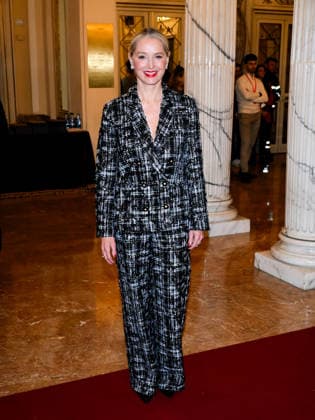 Milan, Milan Cortina 2026 Olympic Games, Welcome cocktail for guests at the Opening Ceremony at Teatro alla Scala. Pictured: Katherine LaNasa.  Copyright: xAlbertoxTerenghix xipa-agency.netx xComi Terenghix IPA_Agency_IPA71037254