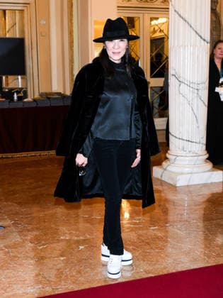 Milan, Milan Cortina 2026 Olympic Games, Welcome cocktail for guests at the Opening Ceremony at Teatro alla Scala. Pictured: Michelle Yeoh.  Copyright: xAlbertoxTerenghix xipa-agency.netx xComi Terenghix IPA_Agency_IPA71037303