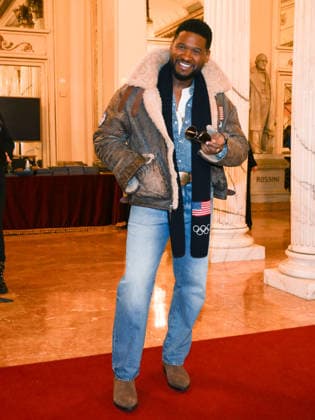 Milan, Milan Cortina 2026 Olympic Games, Welcome cocktail for guests at the Opening Ceremony at the Teatro alla Scala. Pictured: Usher  Copyright: xAlbertoxTerenghix xipa-agency.netx xComi Terenghix IPA_Agency_IPA71039019