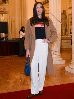 Winter Olympics - Welcome Cocktail for Guests Sydney Lee Carlson during the welcome cocktail for guests before the Opening Ceremony of Milan Cortina 2026 Olympic Games at Teatro alla Scala, in Milan, Italy on February 6, 2026. Photo by Alberto Terenghi IPA ABACAPRESS.COM Cortina d Ampezzo Italy  Copyright: xTerenghixAlberto IPA ABACAx