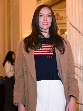 Winter Olympics - Welcome Cocktail for Guests Sydney Lee Carlson during the welcome cocktail for guests before the Opening Ceremony of Milan Cortina 2026 Olympic Games at Teatro alla Scala, in Milan, Italy on February 6, 2026. Photo by Alberto Terenghi IPA ABACAPRESS.COM Cortina d Ampezzo Italy  Copyright: xTerenghixAlberto IPA ABACAx