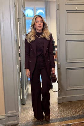Sylvie Meis as a witness with her manager Marina Dertnig blue coat in and in front of the Hamburg Regional Court Criminal Justice Building at Sievekingsplatz on 06 02 2026 Trial against the defendant Ermal M 42 is charged wit